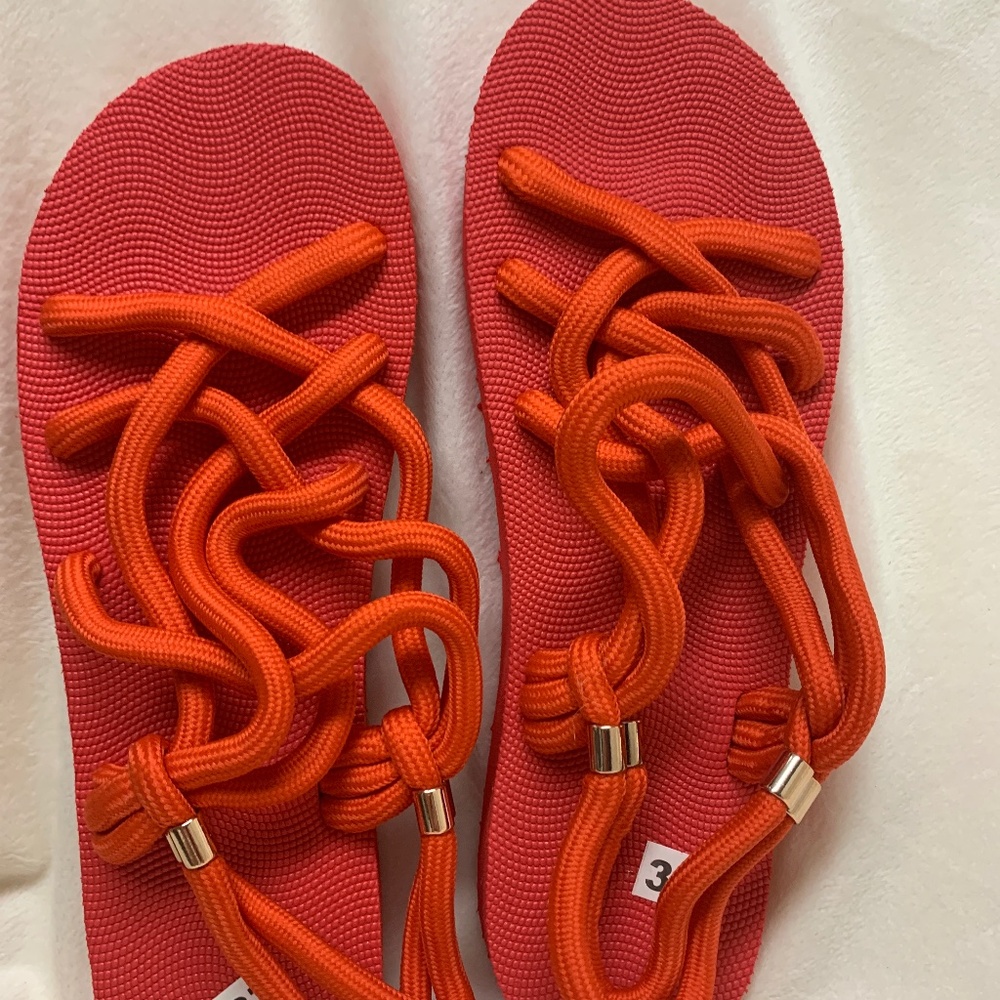 Crossover Rope Flat Sandals
